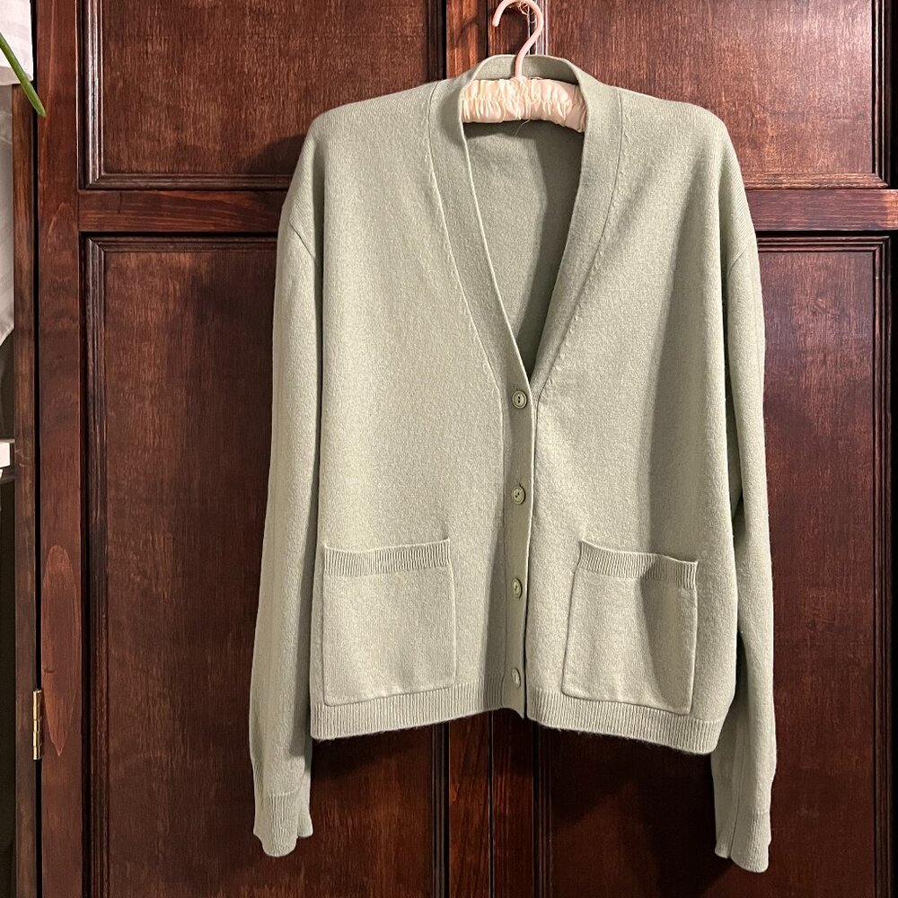 J CREW & MAGASCHONI CASHMERE CARDI TEE SET - Picture 2 of 15